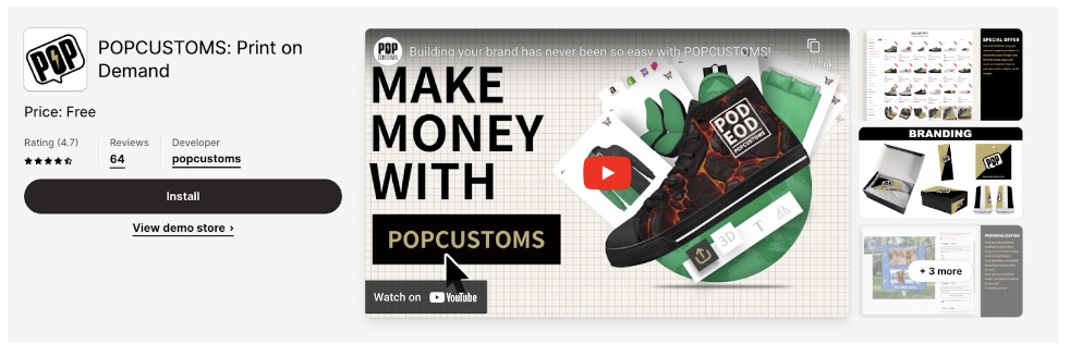 POPCUSTOMS: Print on Demand