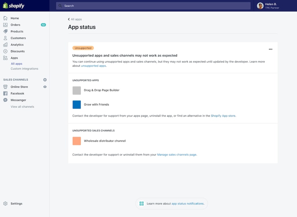 shopify api versions