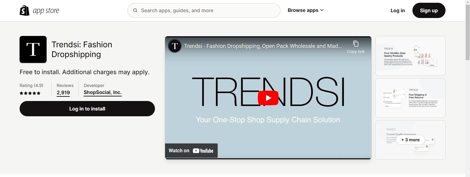 Trendsi Fashion Dropshipping App