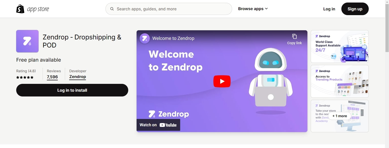 Zendrop Dropshipping POD App