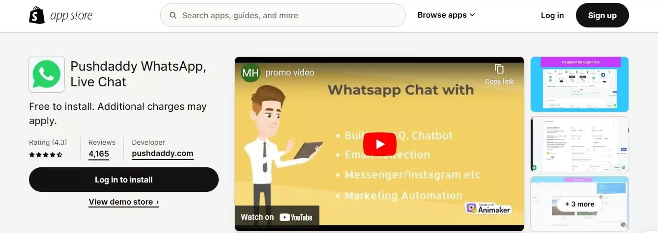 PushDaddy Live Chat app