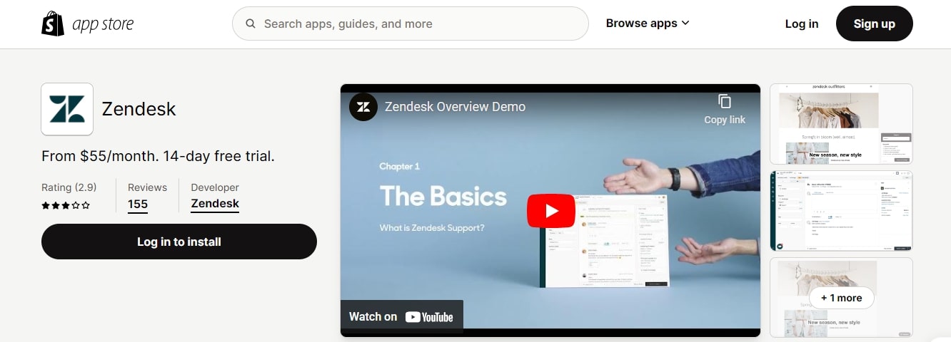Zendesk app