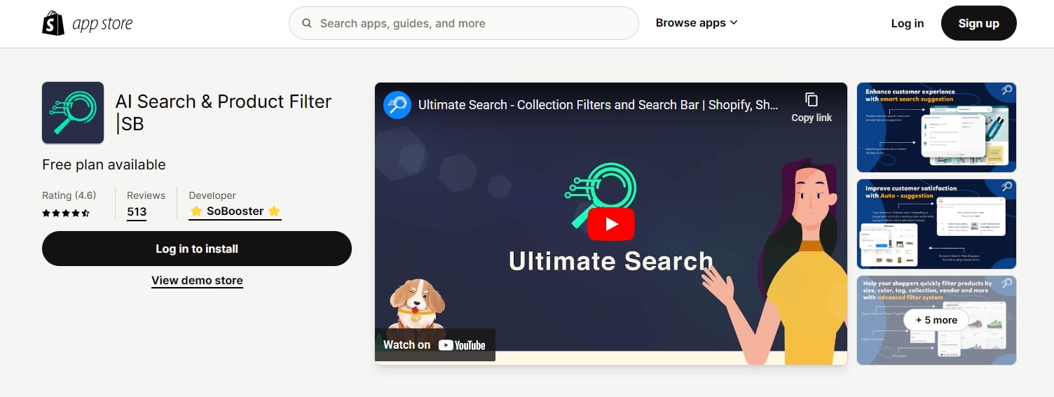 AI Search and Product Filter app - best shopify filter apps