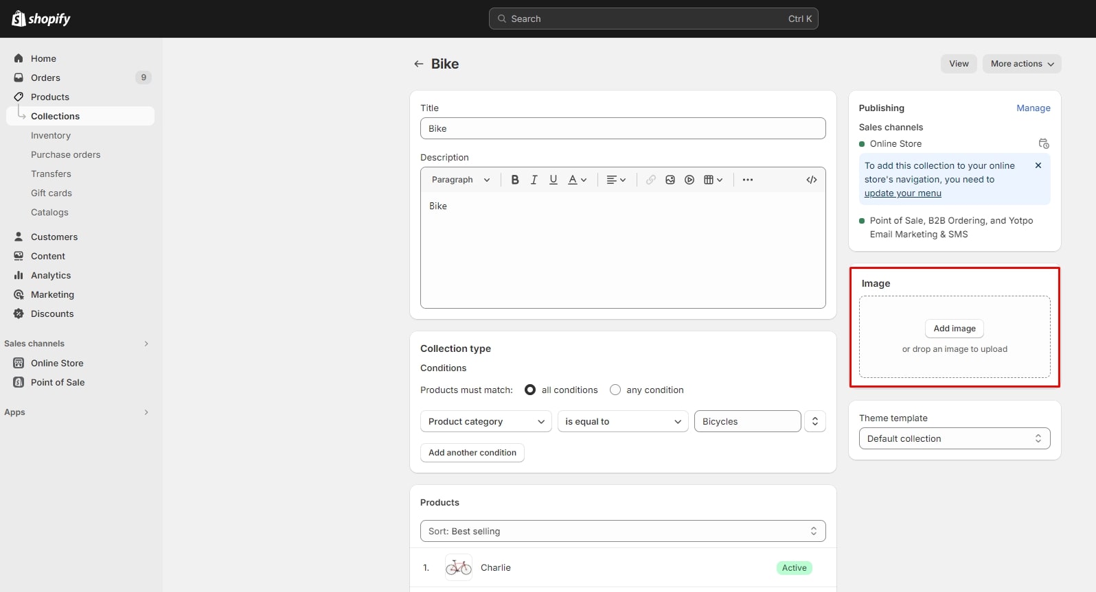 Add Image Collection to Shopify Mega Menu