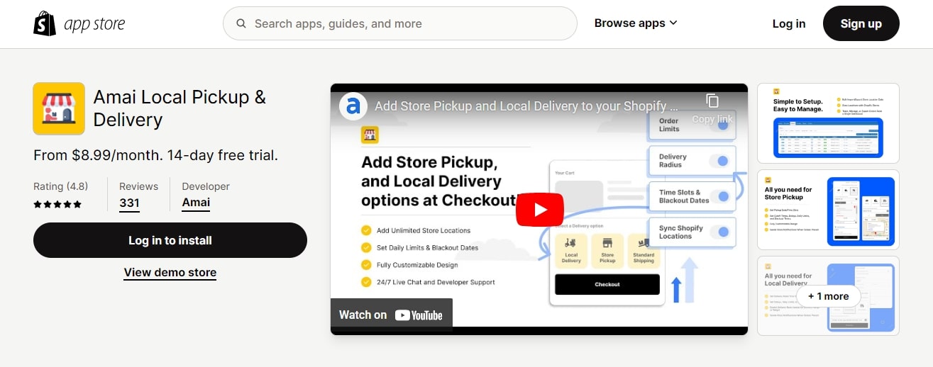 Amai Local Pickup and Delivery