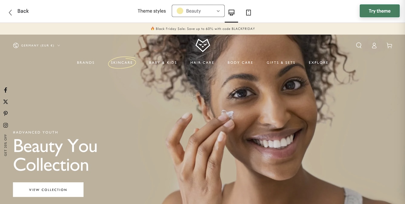 Be Yours Shopify Theme Beauty