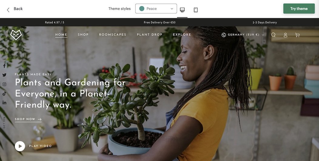 Be Yours Shopify Theme Peace