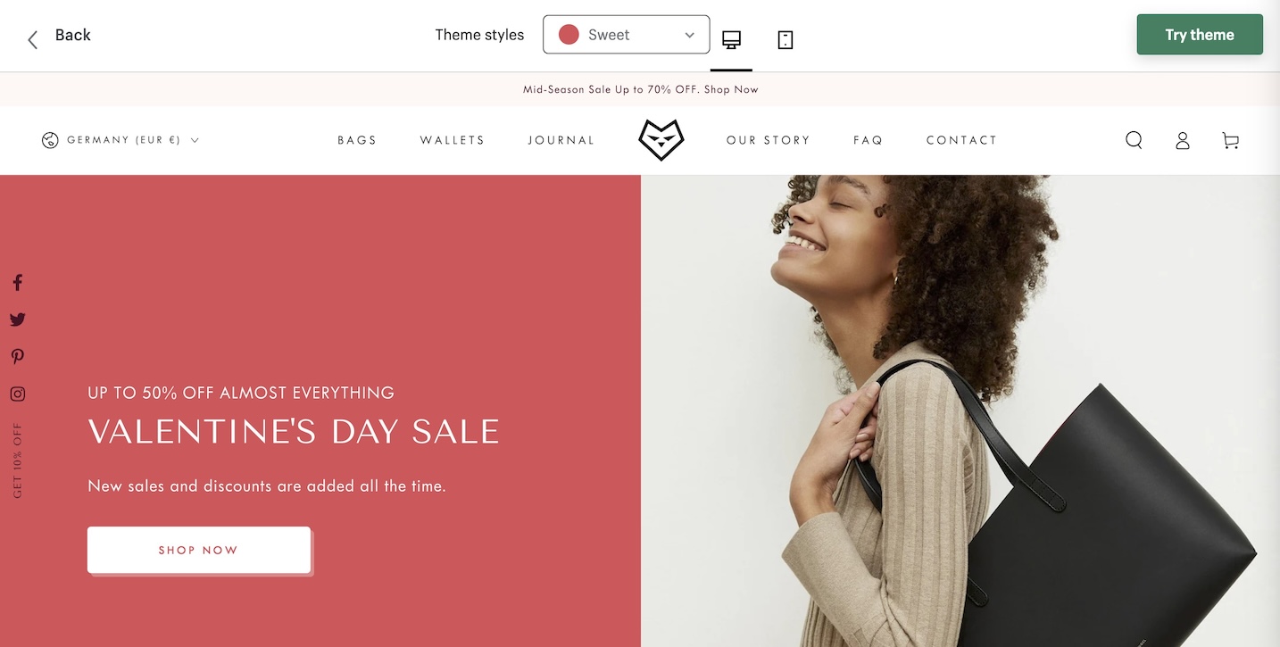 Be Yours Shopify Theme Sweet