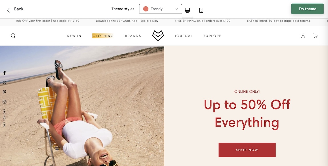 Be Yours Shopify Theme Trendy