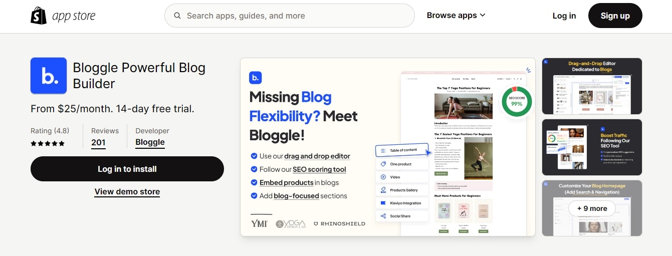 Bloggle Powerful Blog Builder app