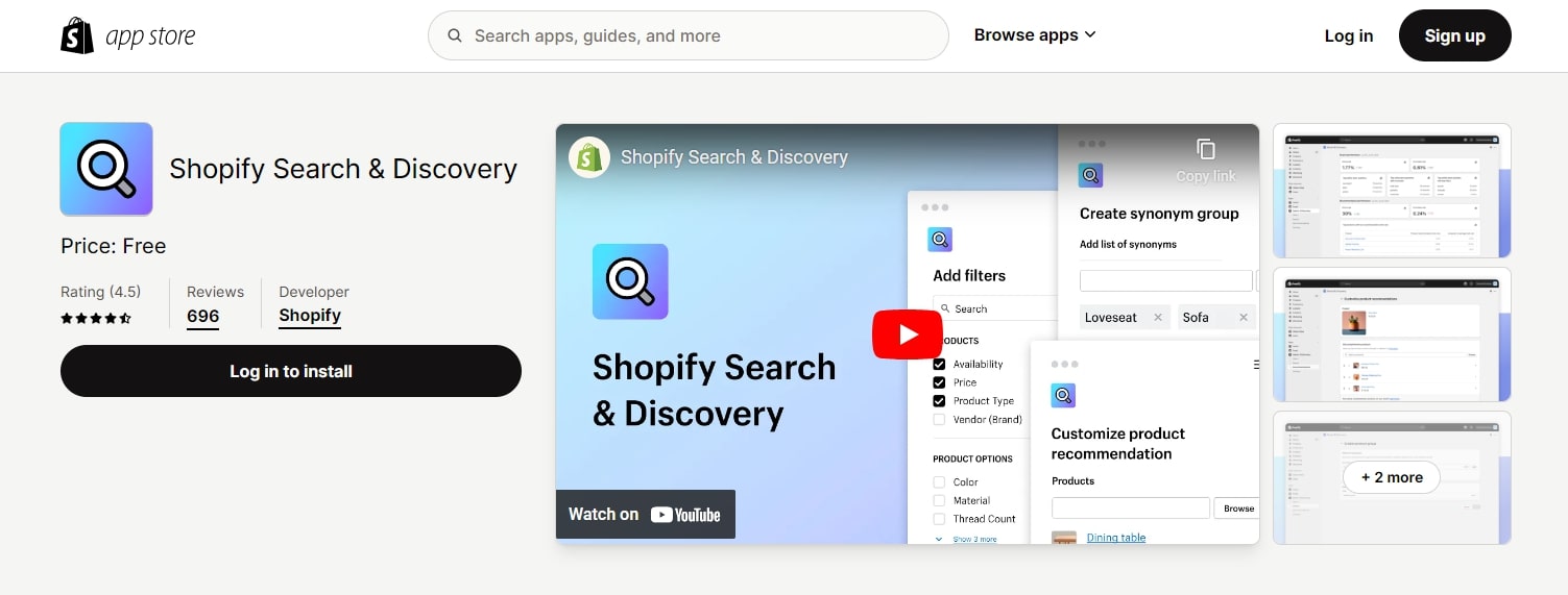 shopify search discovery app - best shopify filter apps