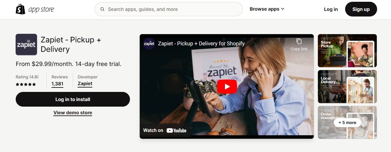 Zapiet app