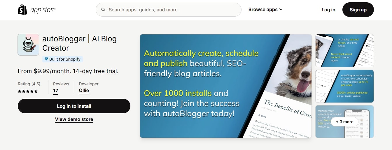 autoBlogger app
