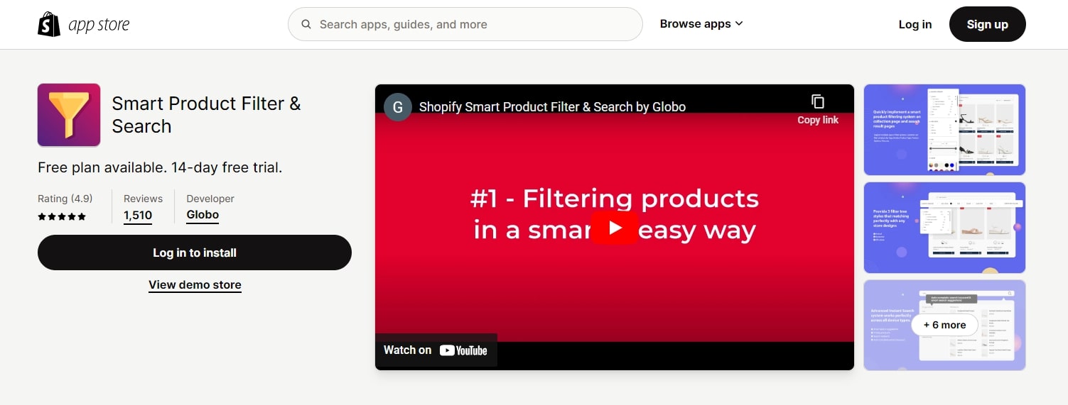 Smart Product Filter Search - best shopify filter apps