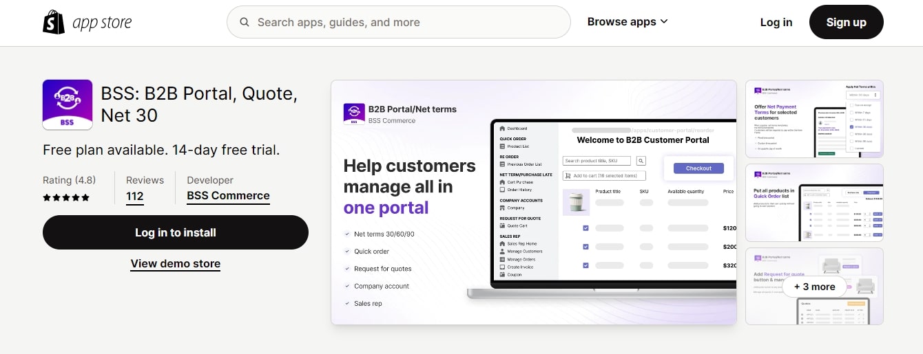 BSS B2B Quote application by BSS Commerce