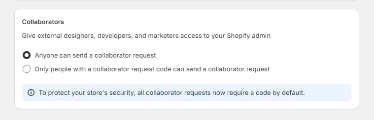 Shopify Collaborator Request