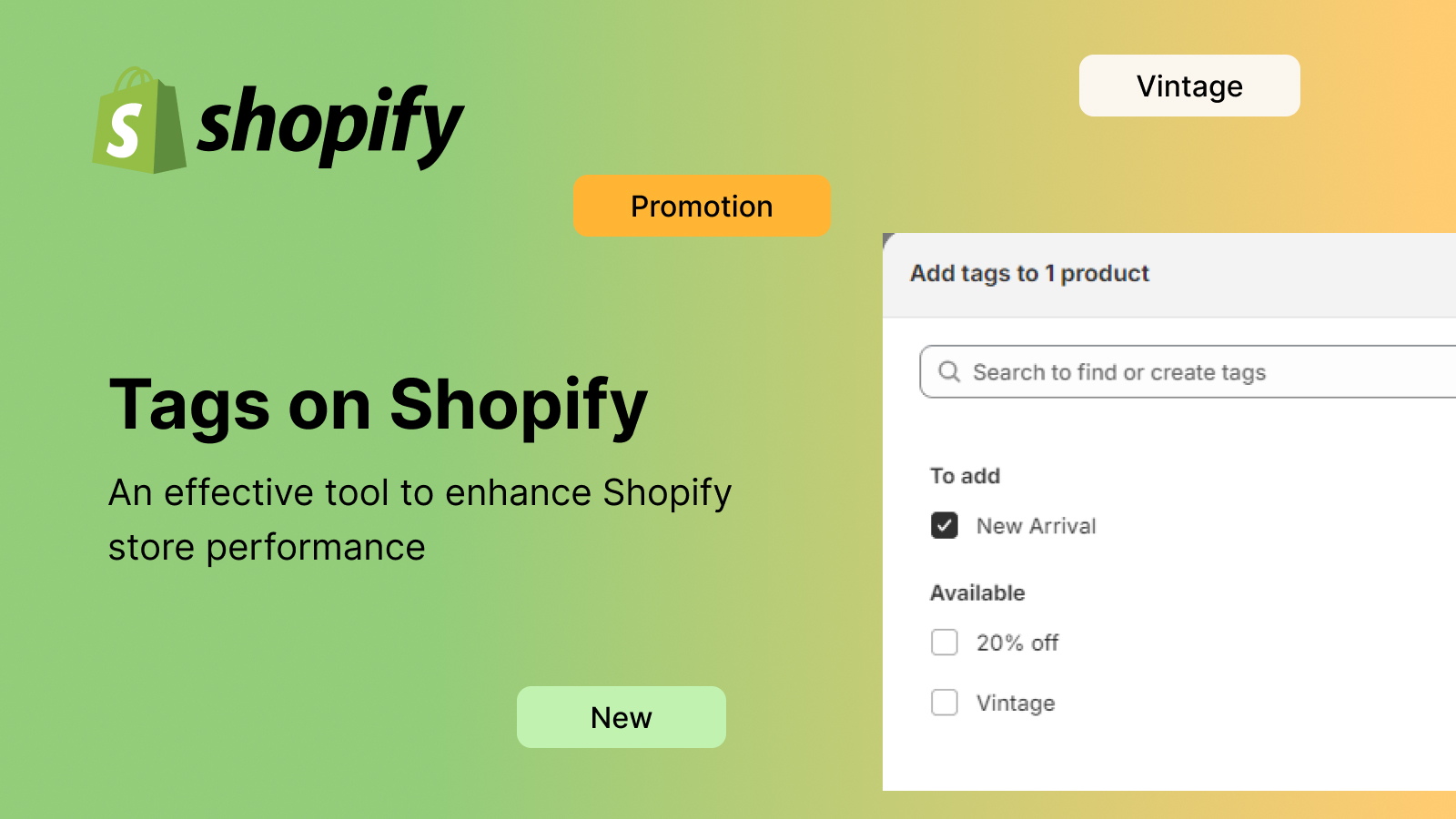 Tags on Shopify