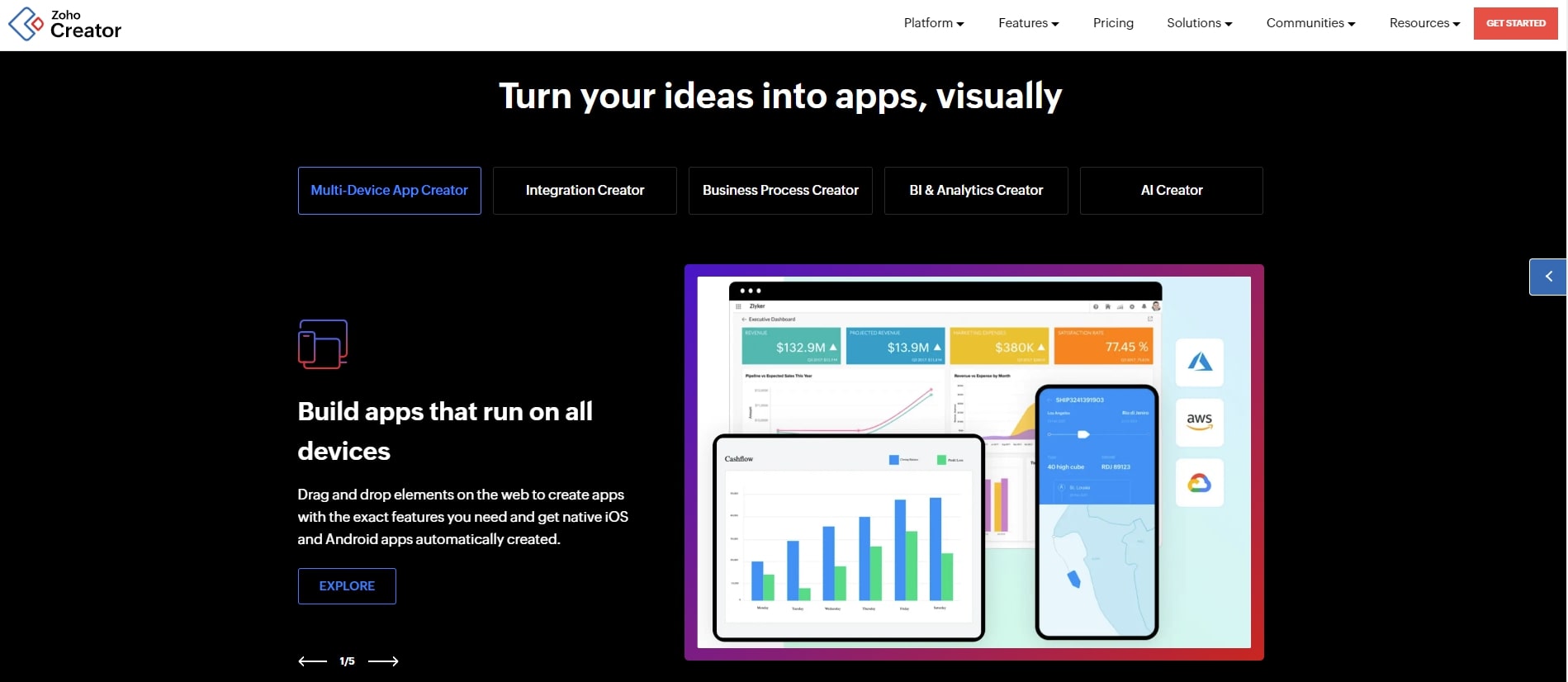 Zoho Creator low code platform