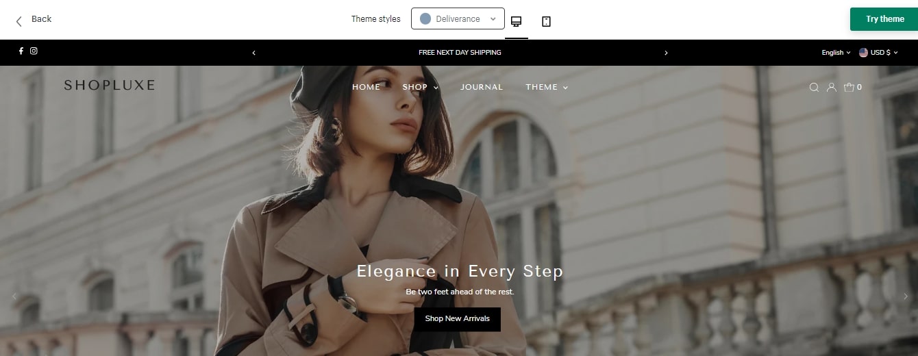 deliverance Shopify Theme Testament