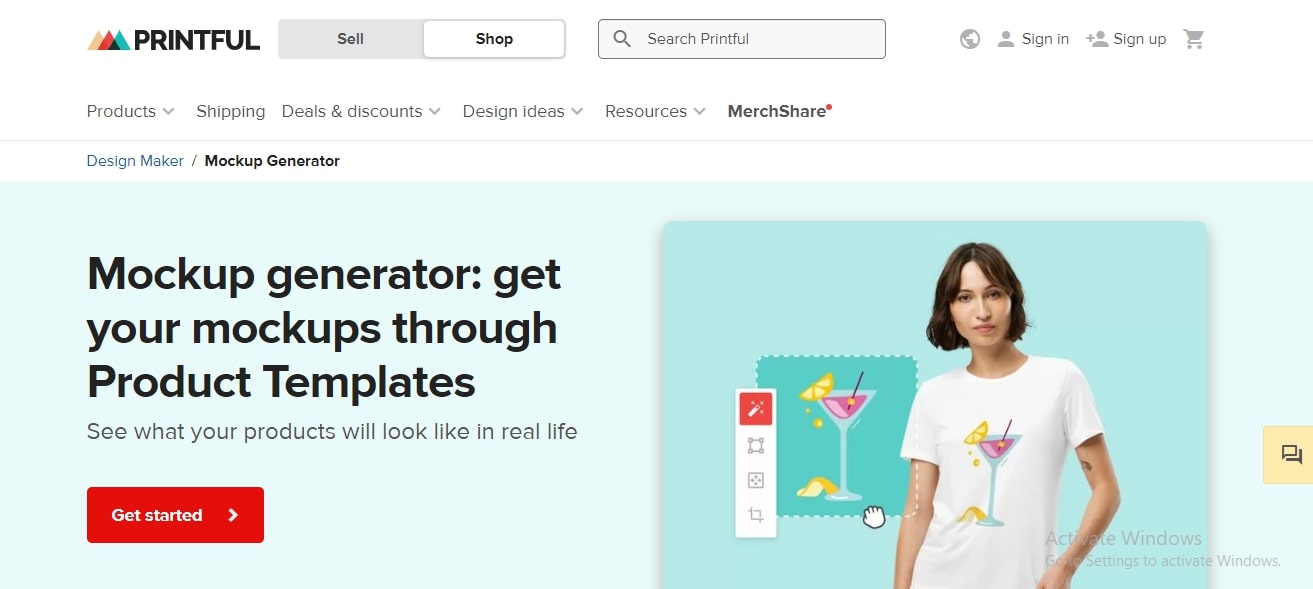 Printful mockup generator