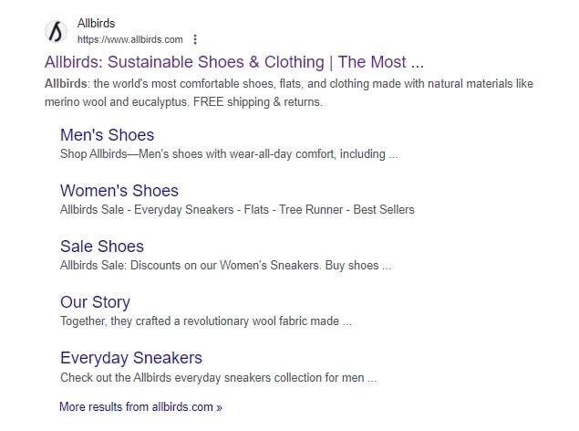 Shopify Meta Description Examples Homepage