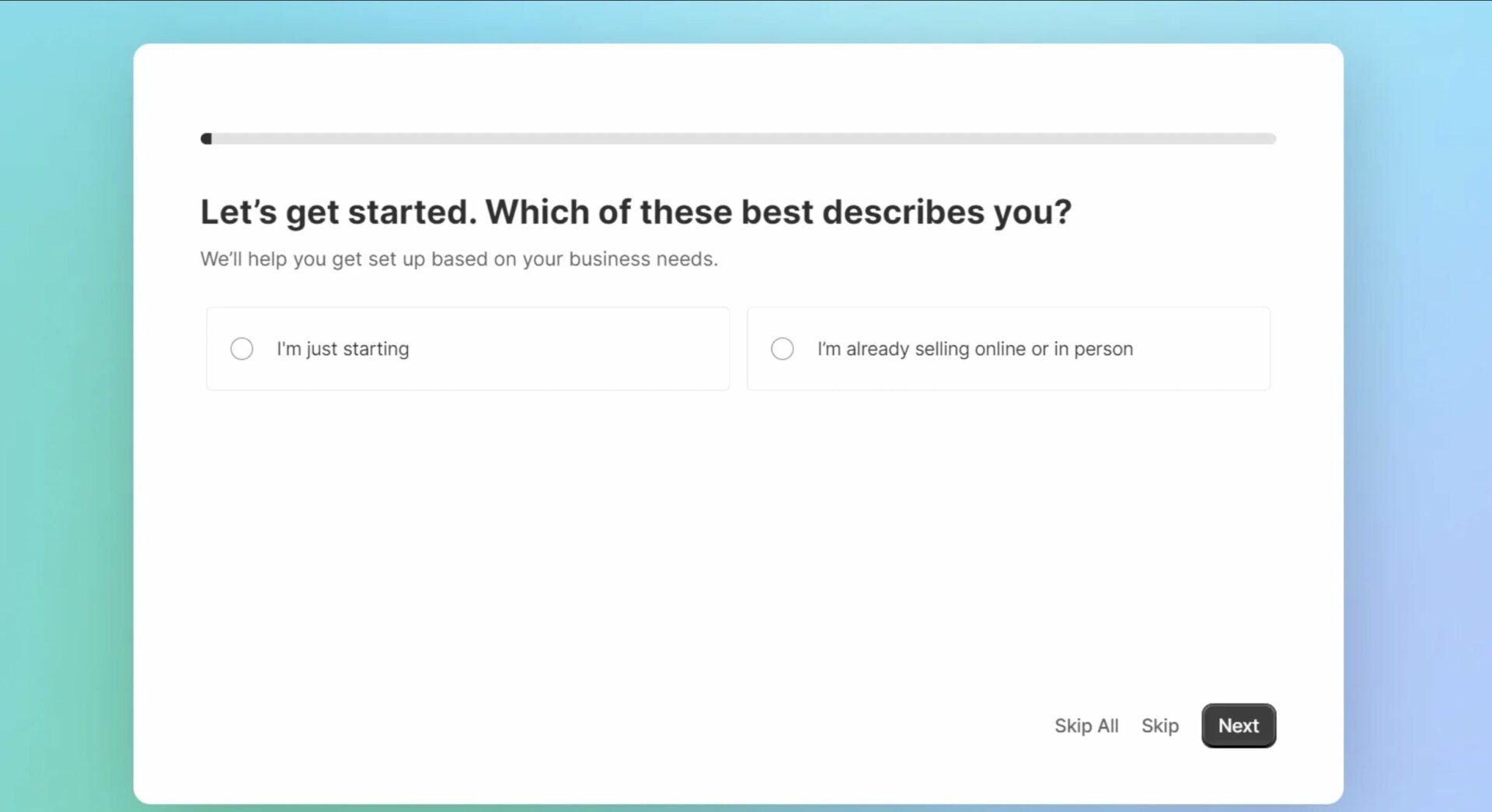 Shopify 1MBB's online survey