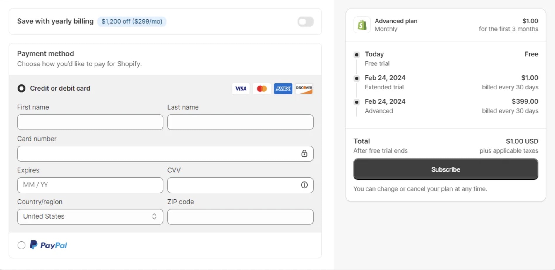 Verify and Add the Payment Method