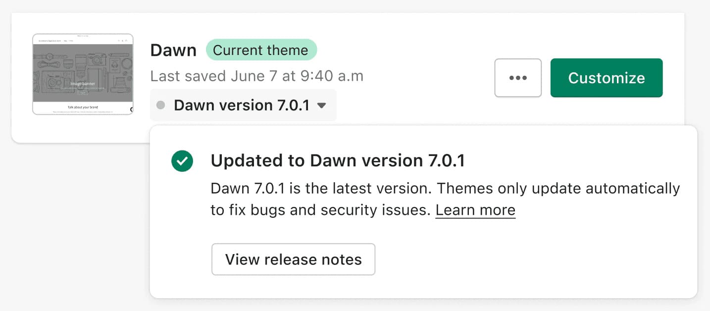Update Dawn theme