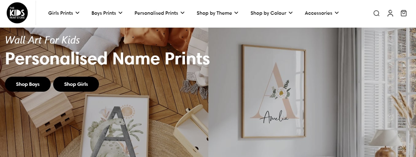 The Kids Print Store Eurus shopify theme