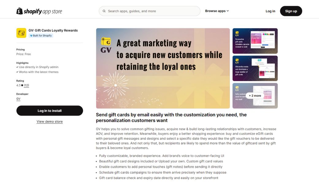 Shopify gift card check balance - GV: Gift Cards Loyalty Rewards