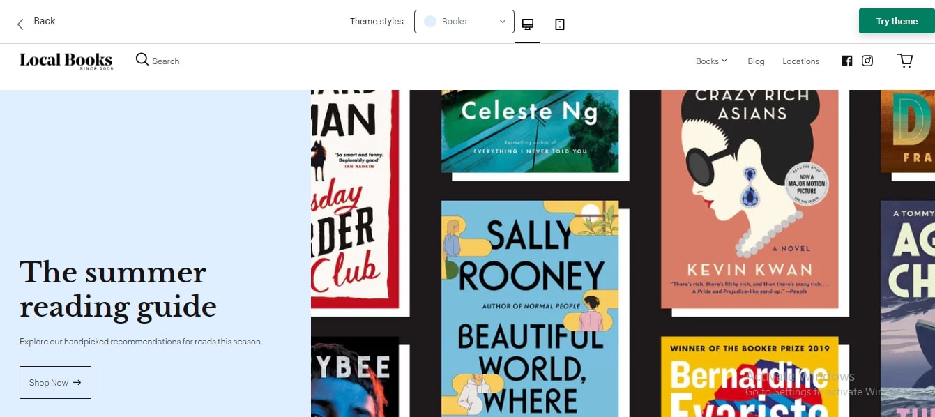 Books label shopify theme