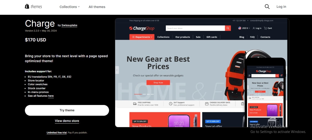 Charge Shopify theme