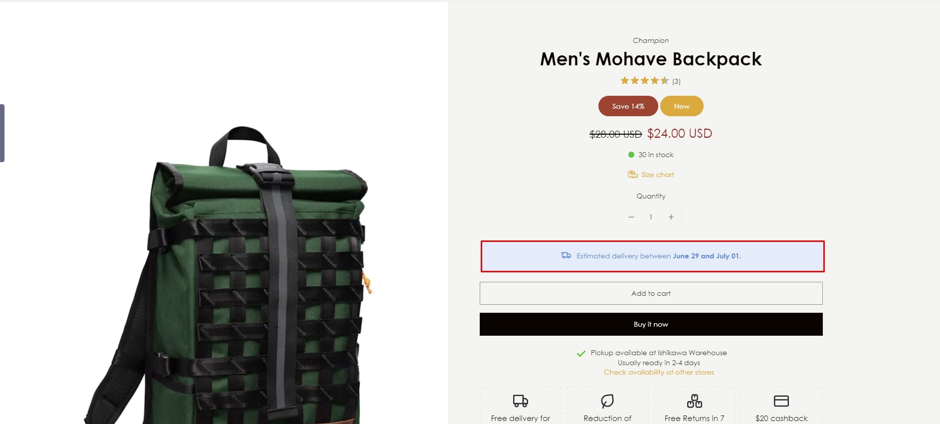 Estimated Delivery Date