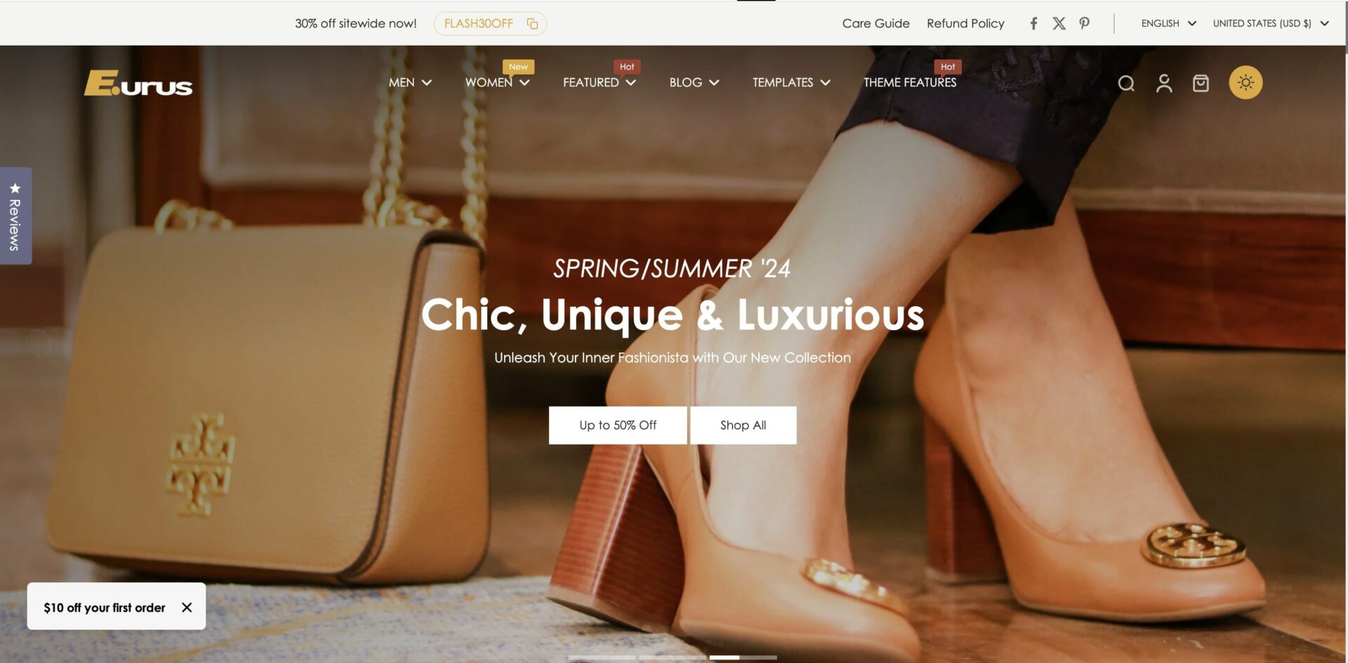 Eurus - Alternative to Expanse Theme Shopify