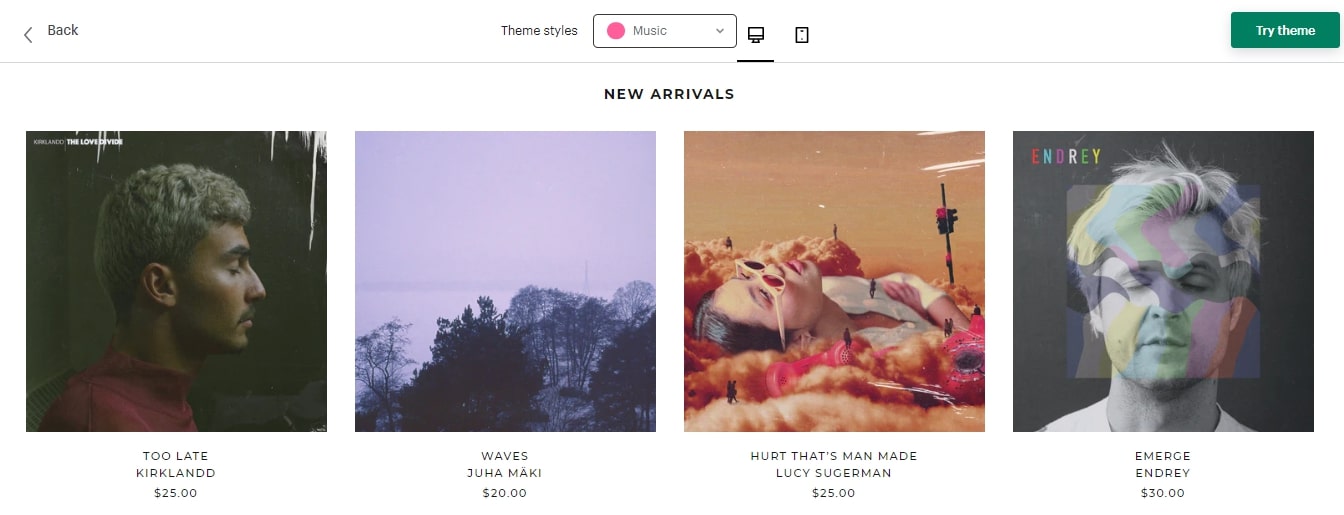 gallery with text label shopify theme