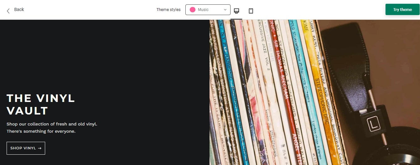 Image with text label shopify theme