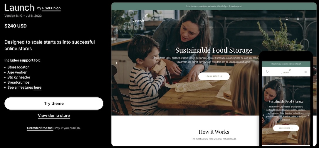 Launch-Shopify-Theme