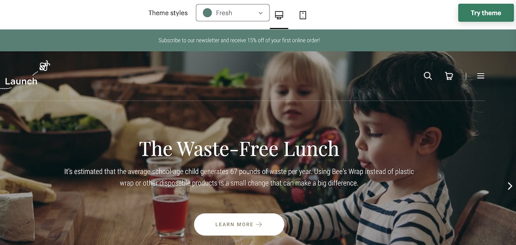 Launch-shopify-theme-fresh