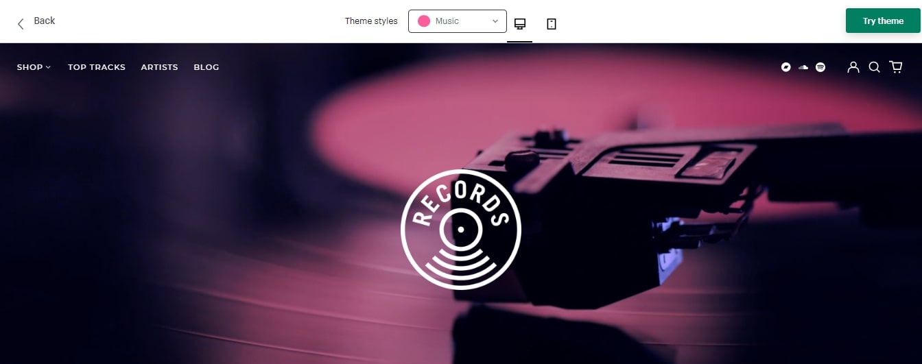 Music label shopify theme