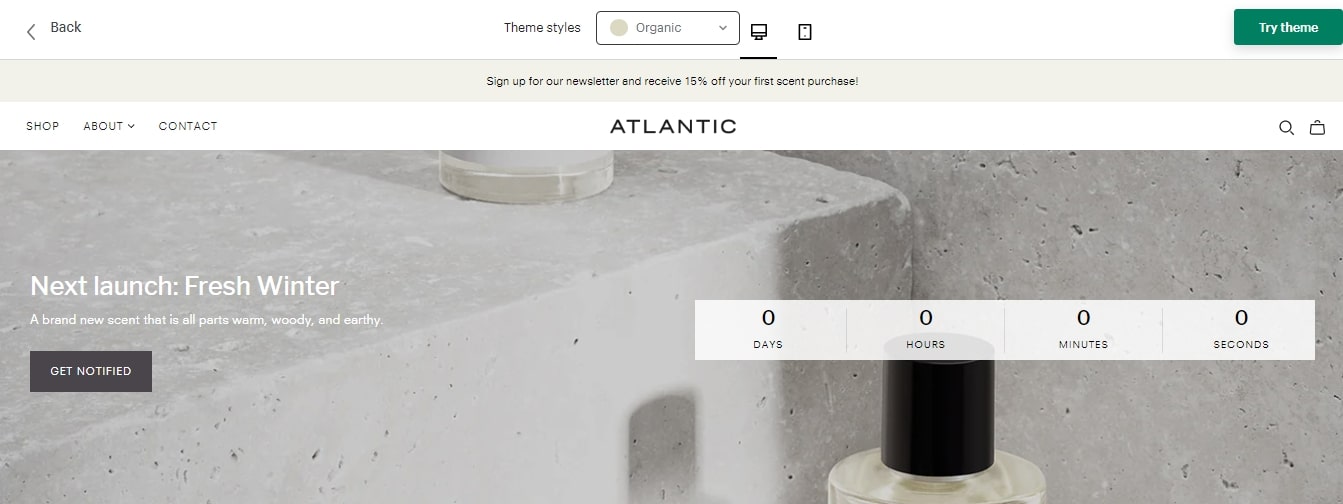 Organic Atlantic Theme Shopify