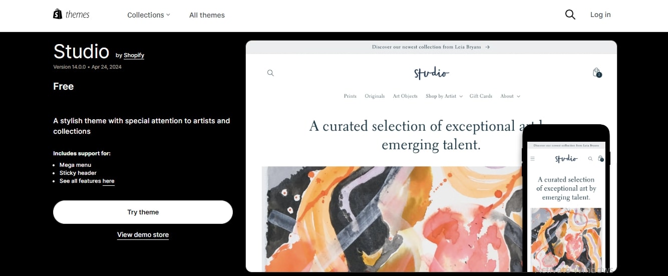 Studio Shopify theme