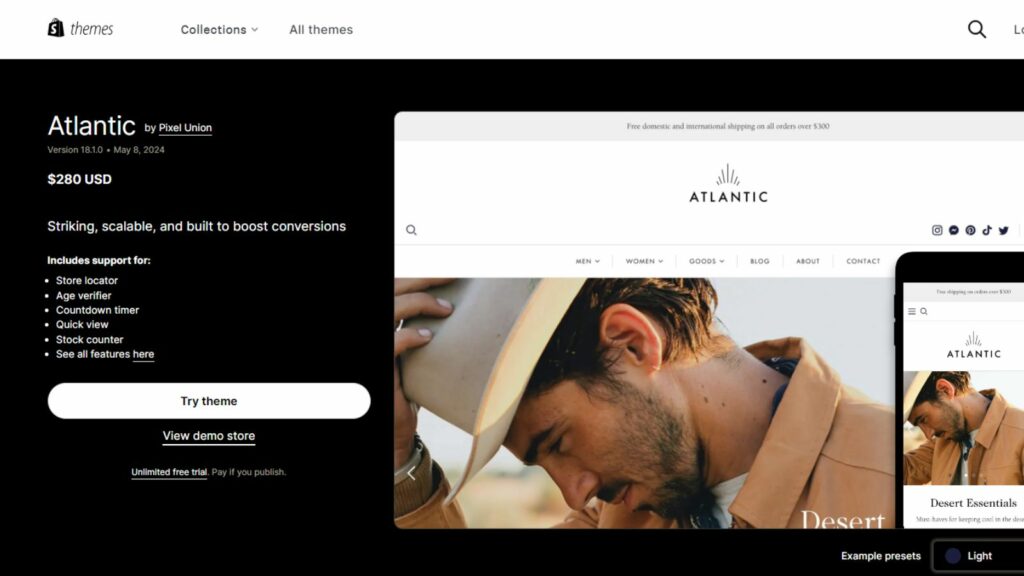 Atlantic Theme Shopify