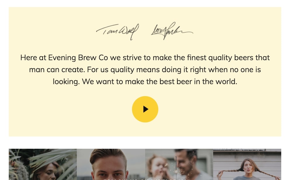 Image text overlay Shopify theme Venue
