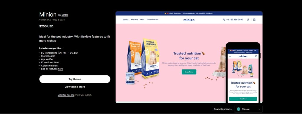 Shopify Minion theme