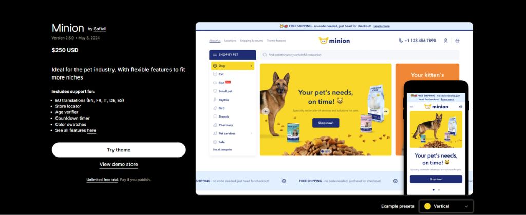 Shopify Minion theme