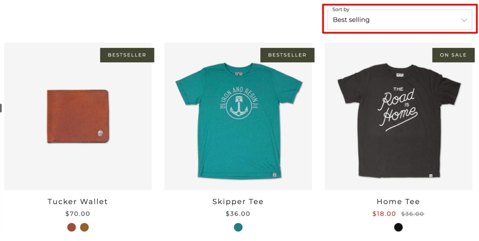 Product sorting and filtering Shopify theme venue