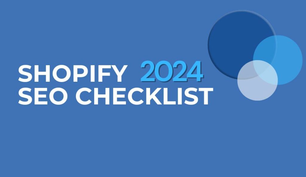 Shopify seo checklist