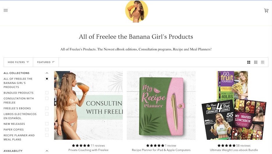 Selling-ebooks-on-Shopify-the-Banana-Girl