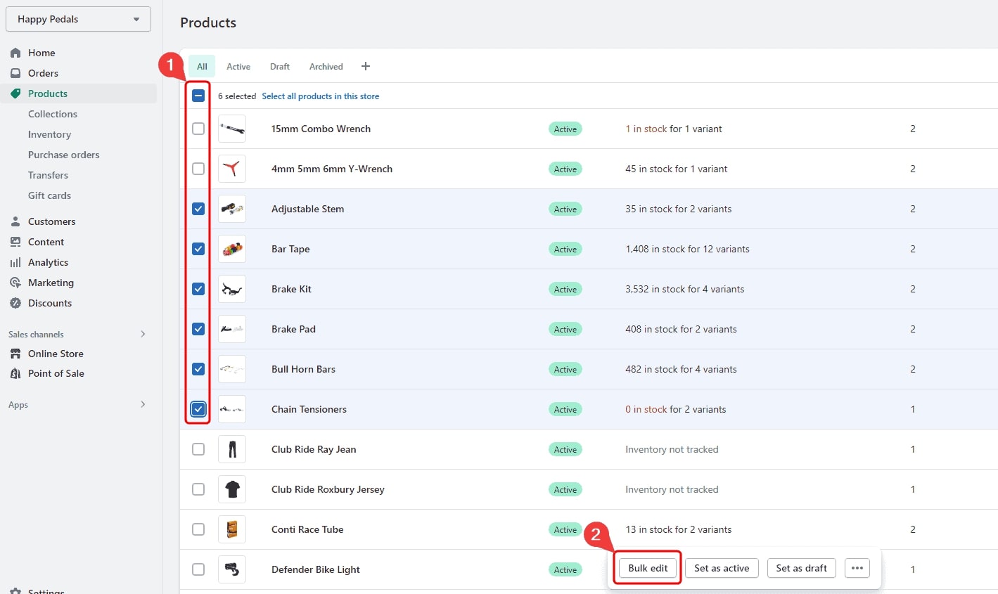 bulk edit Shopify store demo