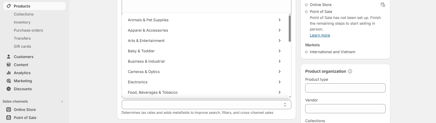 category Shopify store demo